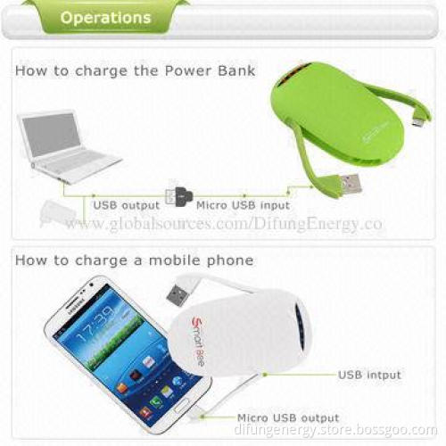 Orange power bank, colorful smart bee design 3 in 1 exporter & manufacturer